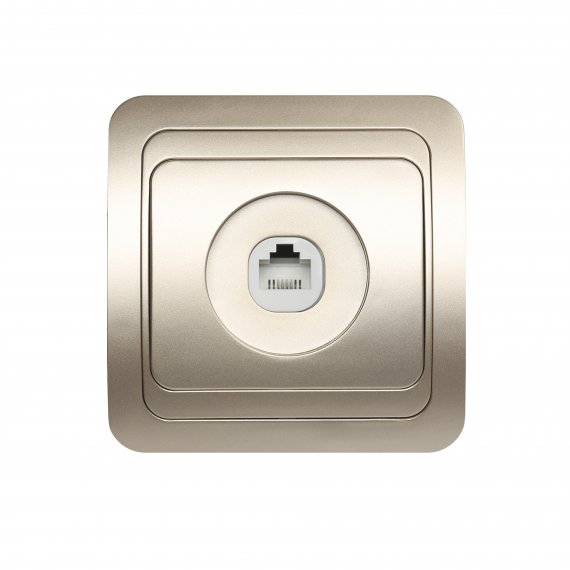 Фотография товара 'Smartbuy SBE-02c-S1-PH Розетка телефонная 1-местная шампань Марс'