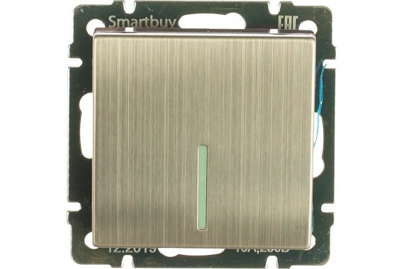 Фотография товара 'Smartbuy SBE-05gn-10-SW1-1 Выключатель 1-клавишный с индикатором 10А'