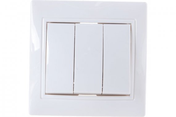 Фотография товара 'Smartbuy SBE-01w-10-SW3-0 Выключатель 3-клавишный 10А'