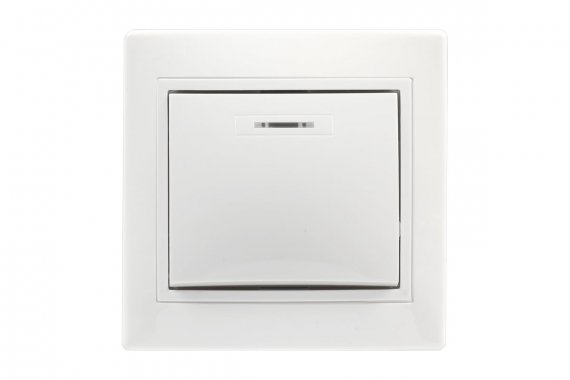 Фотография товара 'Smartbuy SBE-01w-10-SW1-1-c Выключатель 1-клавишный с индикатором 10А'