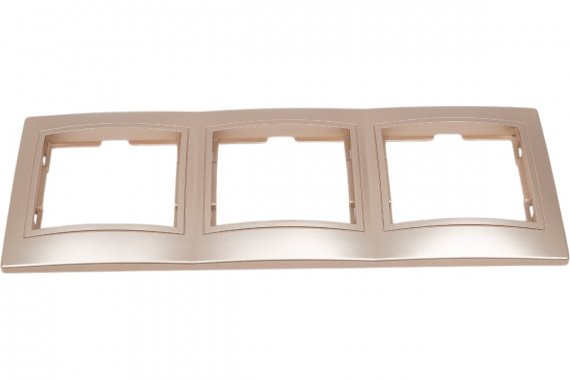 Фотография товара 'Smartbuy SBE-01c-00-FR-3 Рамка 3-местная горизонтальная шампань Венера'