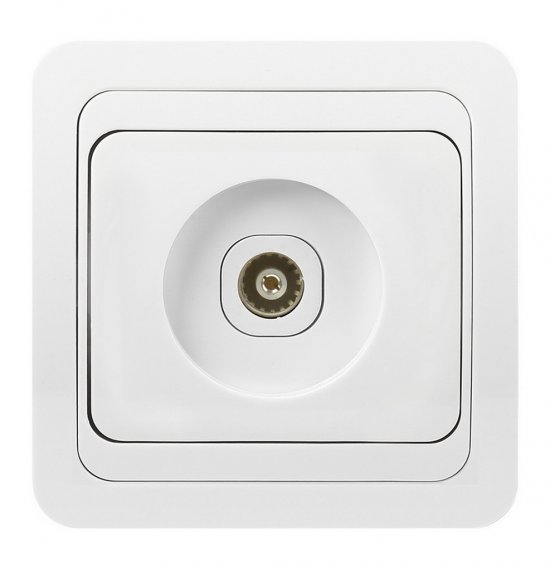 Фотография товара 'Smartbuy SBE-02w-S1-TV Розетка телевизионная 1-местная бел. 75Ом 5-862МГц Марс'