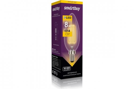 Фотография товара 'Smartbuy SBL-C37F-8-30K-E14 Светодиодная (LED) Лампа FIL'