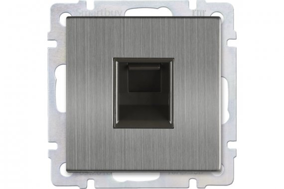 Фотография товара 'Smartbuy SBE-05gn-S1-PH Розетка телефонная RJ-11 серый никель Нептун'