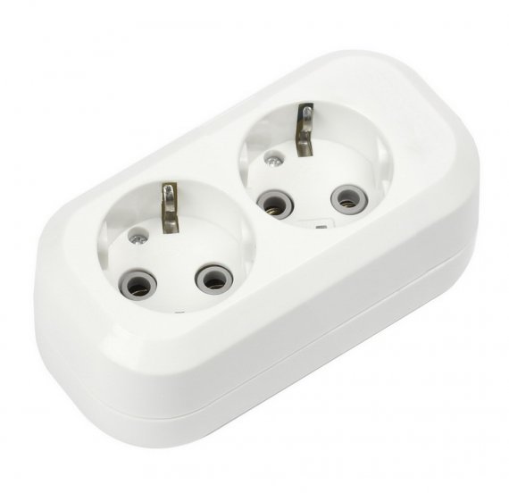 Фотография товара 'Smartbuy SBE-16-2-00-Z Колодка бытовая, 2 гнезда 16А/3,5кВт'
