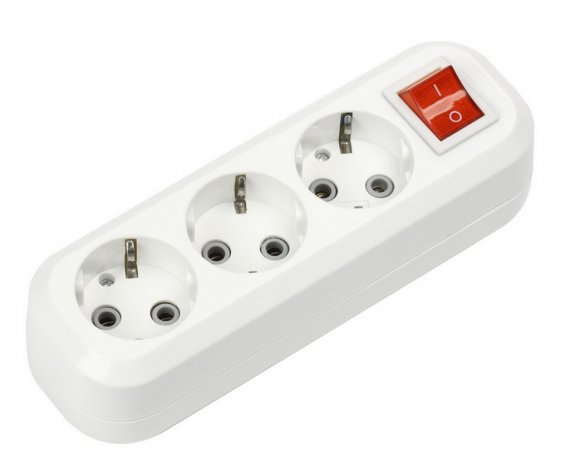 Фотография товара 'Smartbuy SBE-16-3-00-ZS Колодка бытовая, 3 гнезда 16А/3,5кВт'