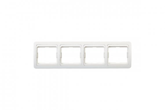 Фотография товара 'Smartbuy SBE-02w-00-FR-4 Рамка 4-местная горизонтальная белая Марс'