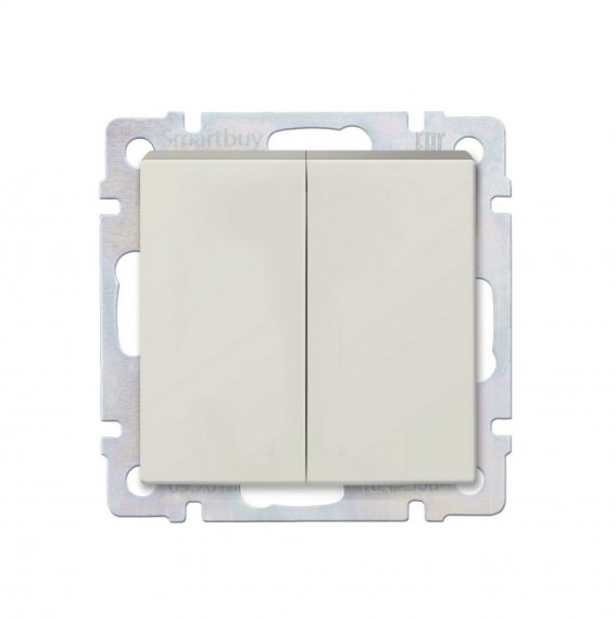 Фотография товара 'Smartbuy SBE-05i-10-SW22-0 Выключатель проходной 2-клавишный 10А'