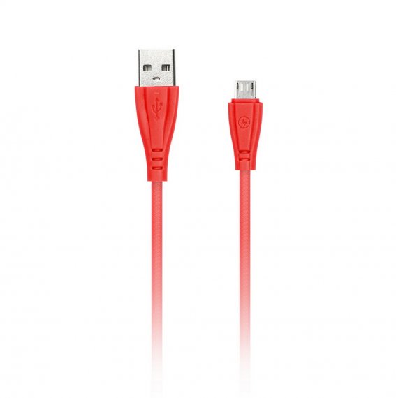 Фотография товара 'Smartbuy iK-12RG red Дата-кабель MicroUSB кабель в резин. оплетке Gear'