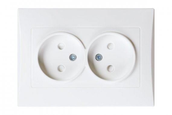 Фотография товара 'Smartbuy SBE-08w-10-S2-N Розетка двойная без заземления 10A белая Вега'