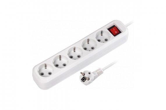 Фотография товара 'Smartbuy SBE-16-5-10-ZS Удлинитель, 5 гнезд 10 м, 16А/3,5кВт ПВС 3х1,0'