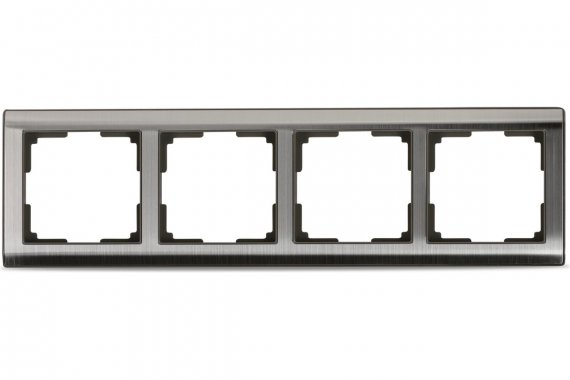Фотография товара 'Smartbuy SBE-05gn-Metal-FR-4 Рамка 4-местная серый никель Нептун'