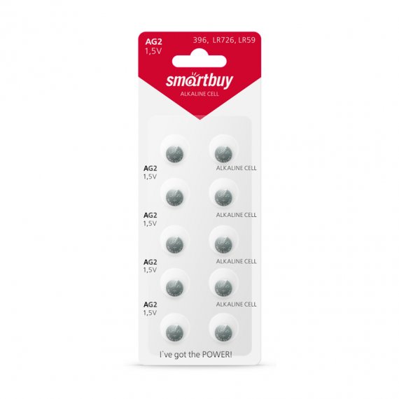 Фотография товара 'Smartbuy SBBB-AG2-10B Батарейка часовая AG2-10B (100/2000)'