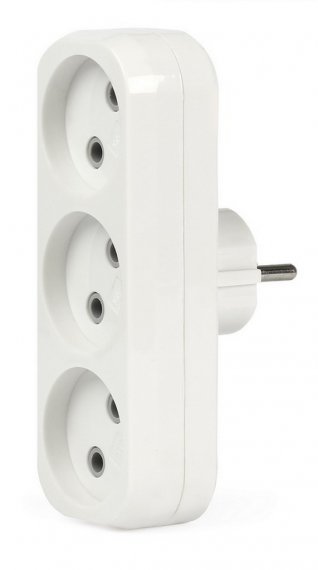 Фотография товара 'Smartbuy SBE-10-A02-3 Разветвитель, 3 гнезда без заземления плоский 10А 250B'
