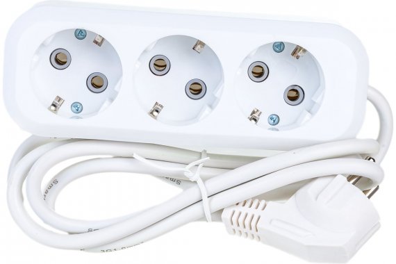 Фотография товара 'Smartbuy SBE-16-3-1,5-Z Удлинитель, 3 гнезда 1,5 метра 16А/3,5кВт'