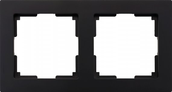 Фотография товара 'Smartbuy SBE-06b-Plastic-FR-2 Рамка 2-местная пластик черная'