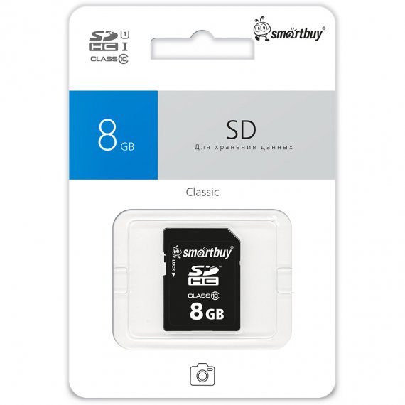 Фотография товара 'Smartbuy SB8GBSDHCCL10 SDHC карта памяти 8GB Class 10'