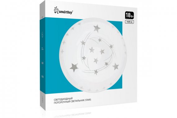 Фотография товара 'Smartbuy SBL-STAR-18-65 Светодиодный потолочный светильник (LED) 18Вт 260*55мм'
