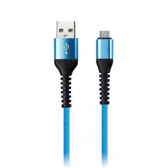 Фотография товара 'Smartbuy iK-12sp blue Дата-кабель USB - micro USB, спиральный'