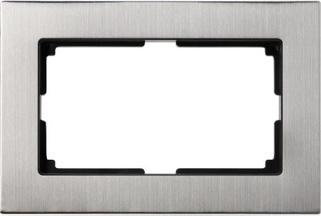 Фотография товара 'Smartbuy SBE-06gn-Twin-FR Рамка двойная пластик серый никель'