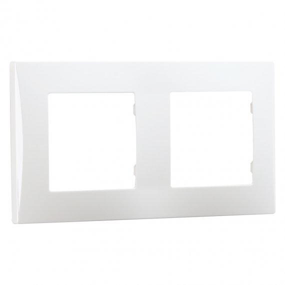 Фотография товара 'Smartbuy SBE-08w-00-FR-2 Рамка 2-местная горизонтальная белая Вега'
