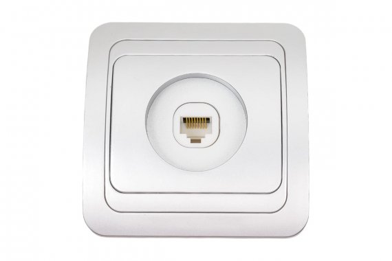 Фотография товара 'Smartbuy SBE-02s-S1-RJ Розетка компьютерная RJ-45 1-местная серебро Марс'