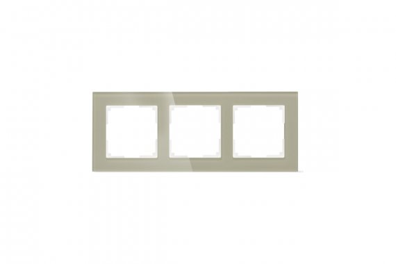 Фотография товара 'Smartbuy SBE-05br-Glass-FR-3 Рамка 3-местная стекло коричневая Нептун'