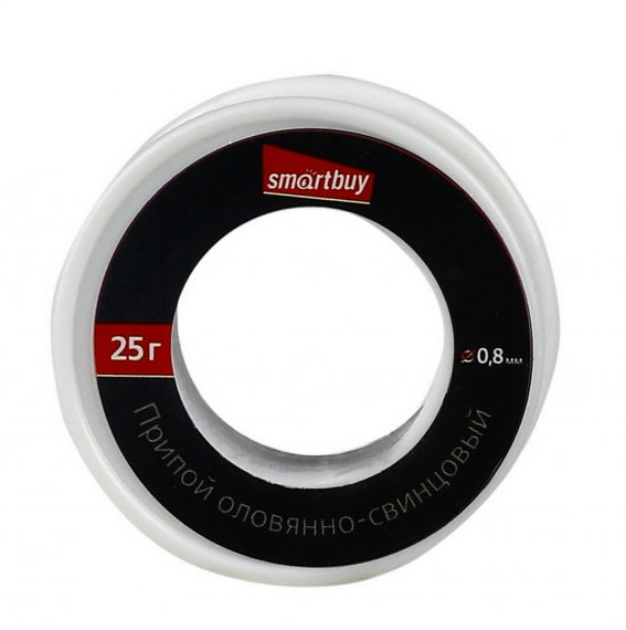 Фотография товара 'Smartbuy SBT-SIW-25 Припой ПОС-25 (оловянно-свинцовый 60/40)'