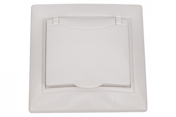 Фотография товара 'Smartbuy SBE-01w-16-S1-1ZK-c Розетка 1-местная с заземлением с крышкой 16А'