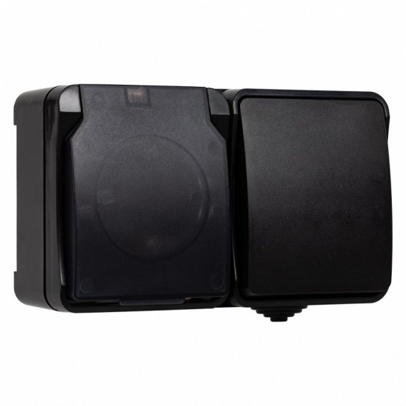 Фотография товара 'Smartbuy SBE-04b-16-SWS Блок розетка выключатель, IP54'