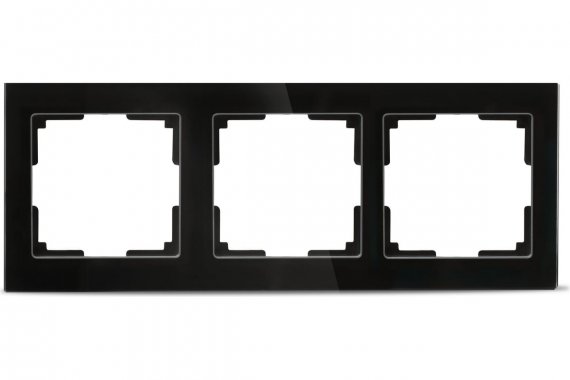 Фотография товара 'Smartbuy SBE-05b-Glass-FR-3 Рамка 3-местная стекло черная Нептун'
