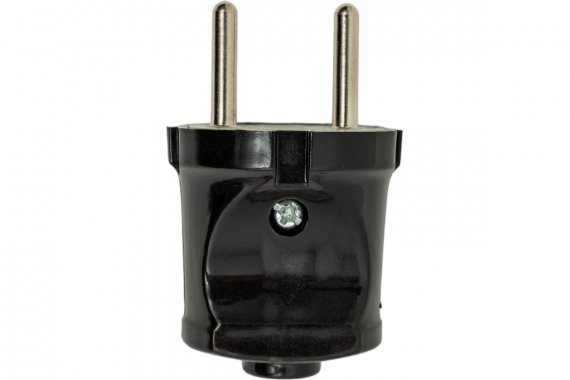 Фотография товара 'Smartbuy SBE-10-P04-b Вилка, прямая без заземления черная 10А 250В'