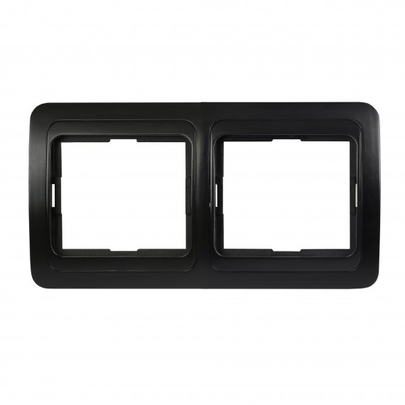 Фотография товара 'Smartbuy SBE-02b-00-FR-2 Рамка 2-местная горизонтальная черная Марс'