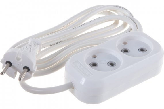 Фотография товара 'Smartbuy SBE-10-2-02-N Удлинитель, 2 гнезда 2 метра 10А/2,2кВт'