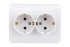 Фотография товара 'Smartbuy SBE-02w-16-S2-Z-c Розетка двойная одноместная с заземлением 16А белая'