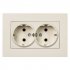 Фотография товара 'Smartbuy SBE-06i-16-S2-Z Розетка двойная с заземлением бежевая'