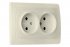 Фотография товара 'Smartbuy SBE-01i-10-S2-N-c Розетка двойная одноместная без заземления 10А бежевая Венера'