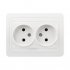 Фотография товара 'Smartbuy SBE-02w-10-S2-N-c Розетка двойная одноместная без заземления 10А белая'