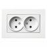 Фотография товара 'Smartbuy SBE-06w-10-S2-N Розетка двойная без заземления белая с рамкой'