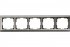 Фотография товара 'Smartbuy SBE-05gn-Metal-FR-5 Рамка 5-местная серый никель Нептун'